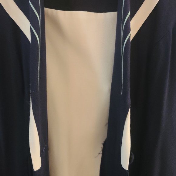 SL Fashions Ladies Dress Navy Blue-accent colors/flowers - Picture 5 of 16